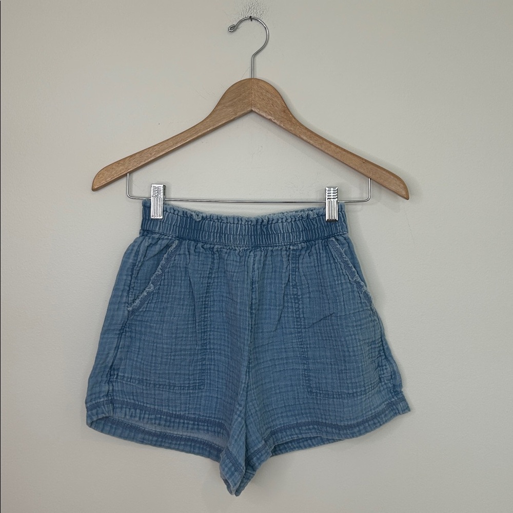 Women’s Aerie Blue Gauzy High Waisted Shorts Size XS - Picture 2 of 5